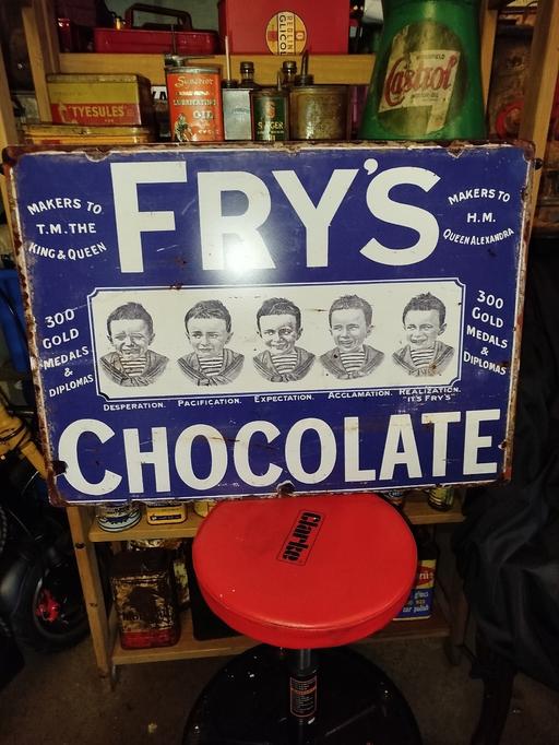 Buy & Sell Tame Valley Industrial Estate Tamworth - Photos for Vintage FRY'S CHOCOLATE Five Boys Sign