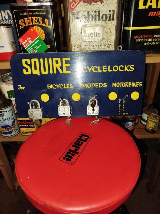 Buy & Sell Hockley Tamworth - Photos for Vintage SQUIRE CYCLELOCKS Display Sign