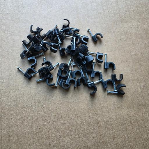 Buy & Sell Amblecote Dudley - Photos for 7mm Black Cable Clips 150 Per Pack Round