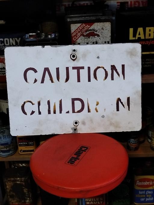 Buy & Sell Tame Valley Industrial Estate Tamworth - Photos for Vintage CAUTION CHILDREN Metal Sign