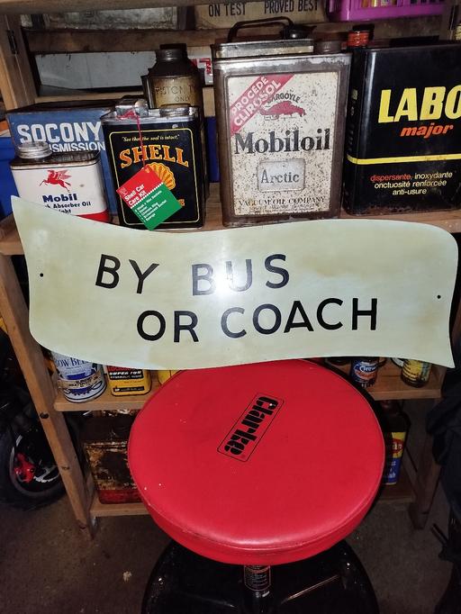 Buy & Sell Hockley Tamworth - Photos for Vintage BY BUS OR COACH Metal Sign