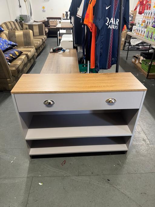 Buy & Sell Feckenham Redditch - Photos for Oak and gray side table