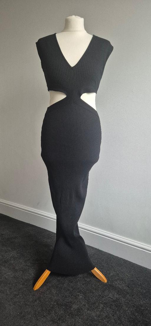 Buy & Sell Romford Havering - Photos for Black Ribbed Cut-Out Maxi Dress