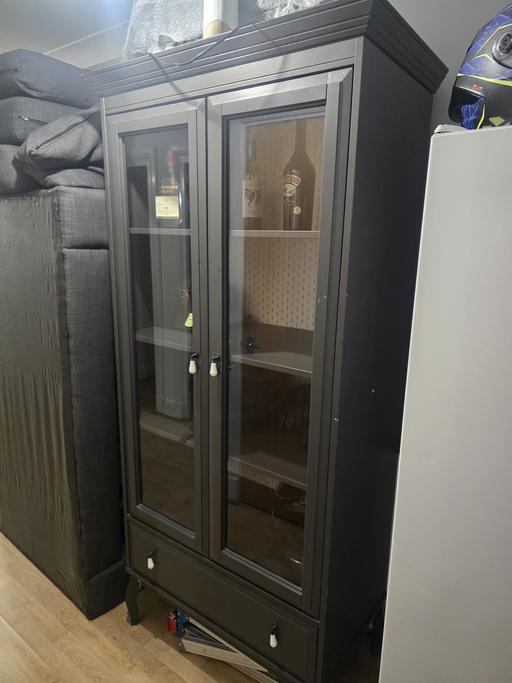 Buy & Sell East India East London - Photos for Black Glass Display Cabinet / Storage Unit