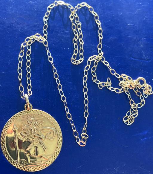 Buy & Sell Yeovil Somerset - Photos for 9ct Gold Saint Christopher Medal on Anchor