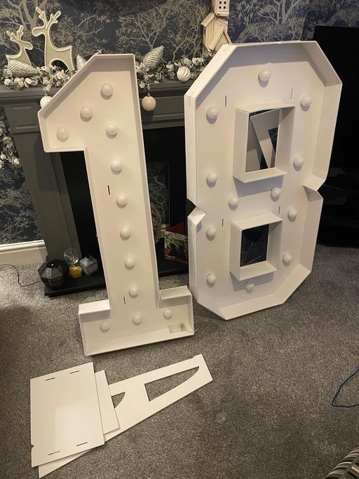 Buy & Sell Sandfield Park Liverpool - Photos for Light up number 18 - cardboard