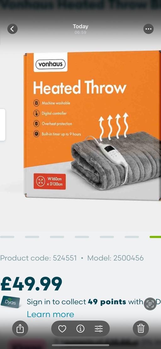 Buy & Sell North Kensington West London - Photos for VONHAUS HEATED THROW UNWANTED GIFT £49.99