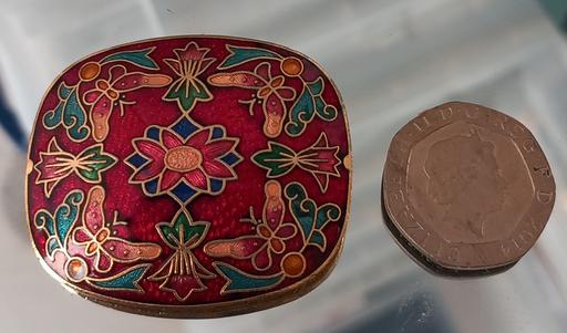 Buy & Sell Thatto Heath Saint Helens - Photos for vintage cloisonne enamel floral brooch