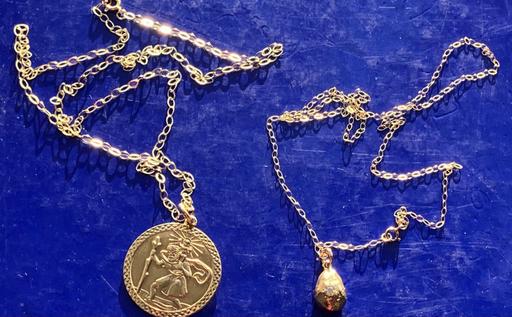 Buy & Sell Yeovil Somerset - Photos for 2x9ct Gold Necklaces 1x saint Christopher’s