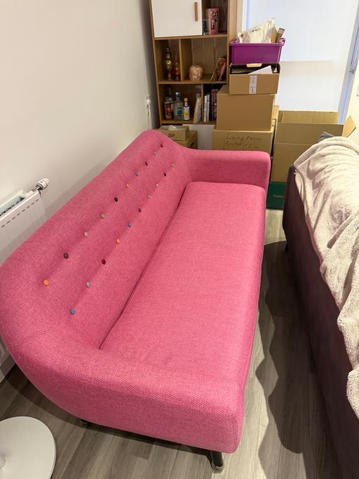 Buy & Sell North Finchley North London - Photos for Candy pink Made.com Ritchie 3 seater sofa
