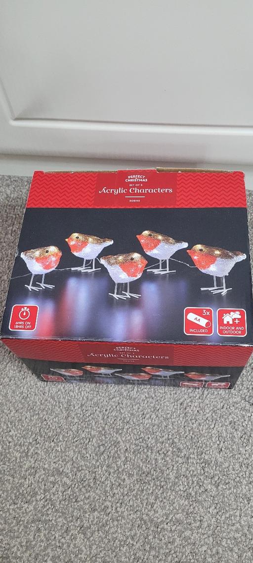 Buy & Sell Great Houghton Barnsley - Photos for set of 5 acrylic Christmas Robins
