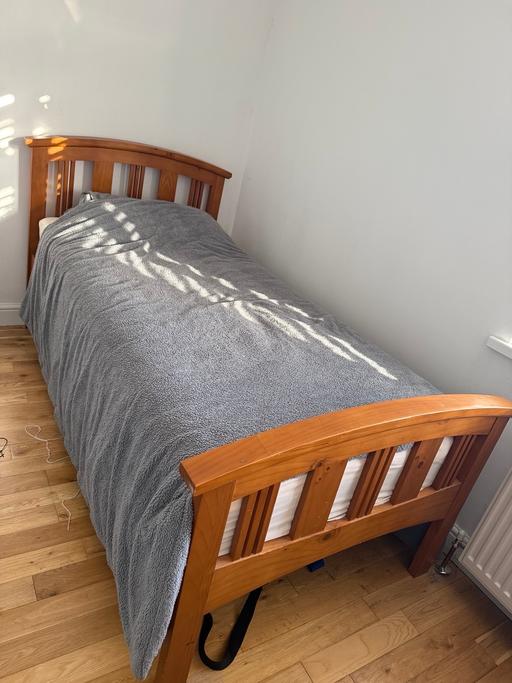 Buy & Sell Durdham Park Bristol - Photos for Solid single wooden bed frame + Emma Mattress