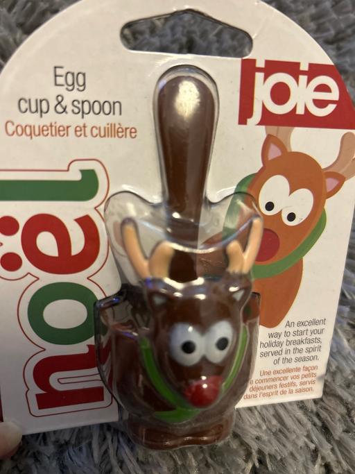 Buy & Sell Broadgreen Knowsley - Photos for Christmas egg cup with spoon. Joie. Reindeer.