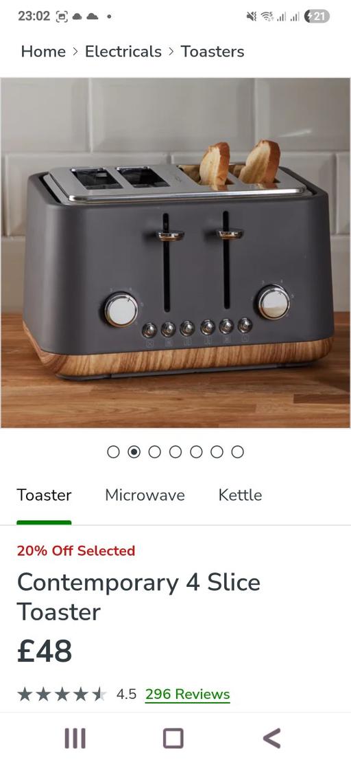 Buy & Sell Becontree Heath East London - Photos for Dunelm Grey 4 slice toaster.