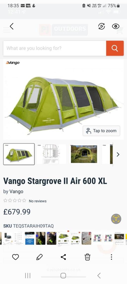 Buy & Sell Pelsall Walsall - Photos for vango stargrove II air 600xl