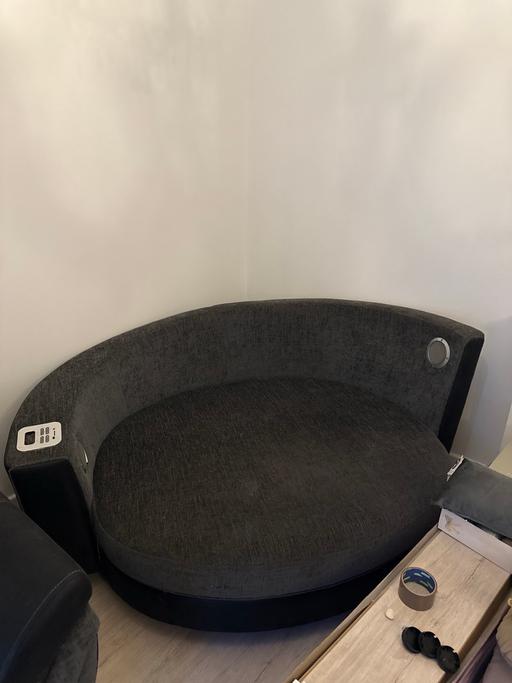 Buy & Sell Herne Hill South East London - Photos for Grey sofa set - with Curved love seat & stool