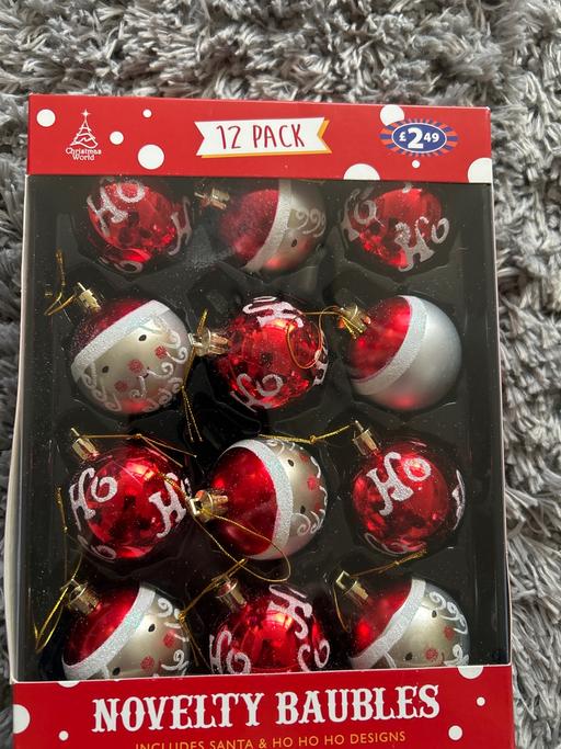 further learning Dovecot Knowsley - Photos for 12 pack Christmas baubles. Ted/silver. New