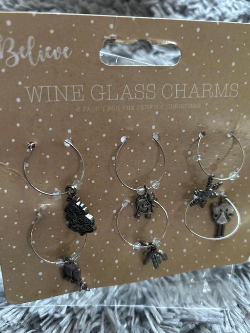 Buy & Sell Dovecot Knowsley - Photos for 6 Xmas wine glass charms. New