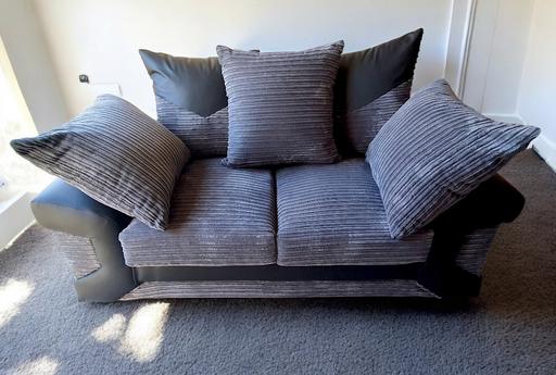 Buy & Sell Premier Business Park Walsall - Photos for Ex Display 2 Seater Grey Leather Fabric Sofa