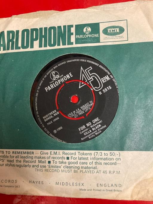 Buy & Sell Clevedon North Somerset - Photos for CILLA BLACK FOR NO ONE VINYL