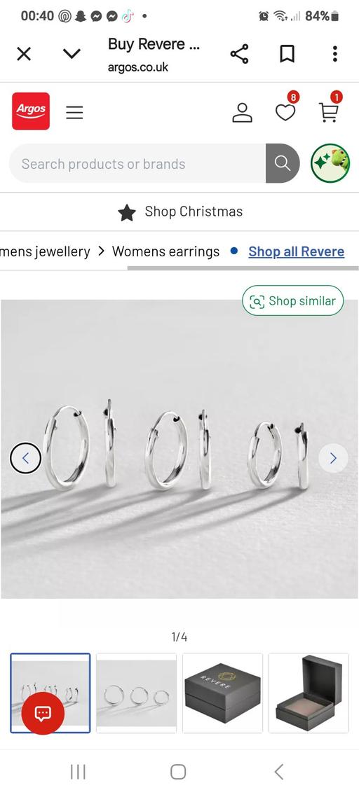 Buy & Sell Eckington North East Derbyshire - Photos for NEW SET 3 STERLING SILVER HOOPS