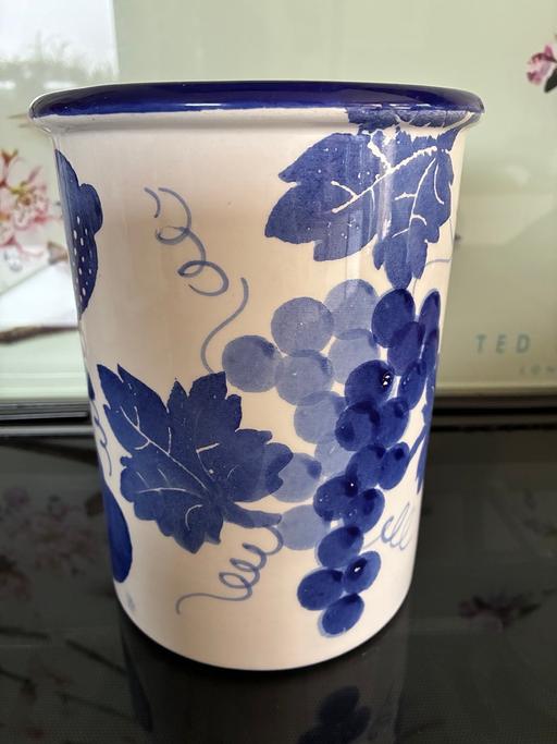 Buy & Sell Stourbridge Dudley - Photos for Ceramiche Alpha Italy Blue And White Jar