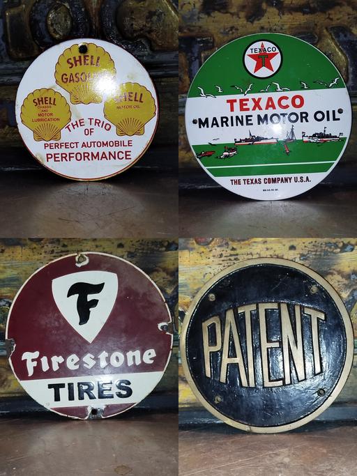 Buy & Sell Dosthill Tamworth - Photos for 4 x Original Vintage Petrol Pump Signs Enamel