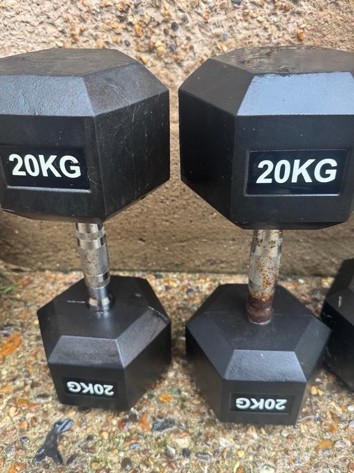 Buy & Sell Willesden Green North West London - Photos for 20kg pair pro fitness hex dumbbells set