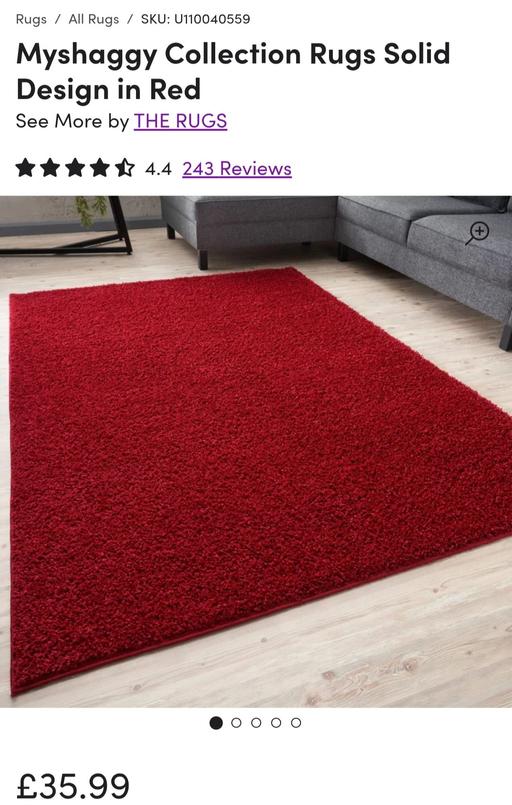 Buy & Sell - Photos for brand new shaggy rug in red 120×170cm