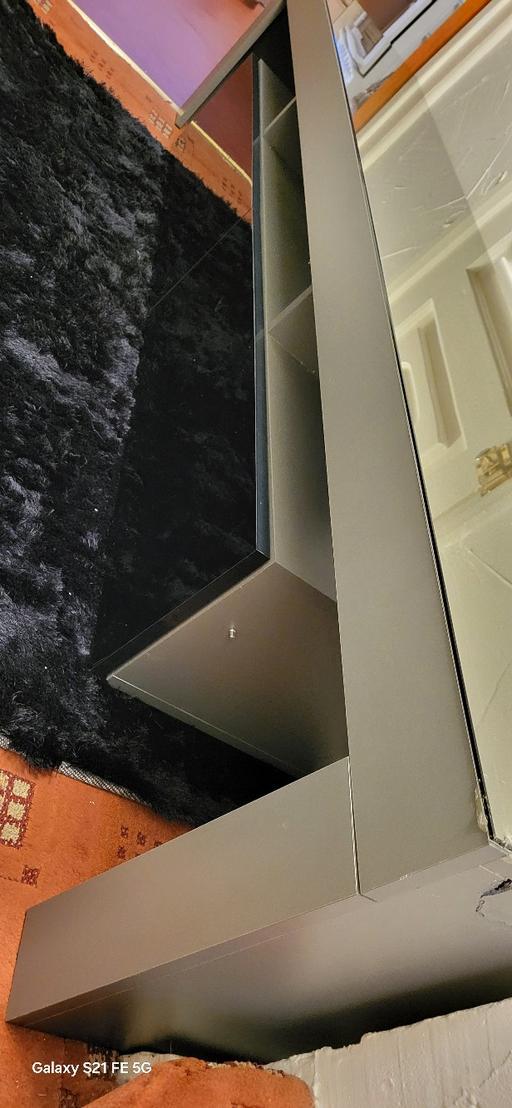 Buy & Sell Bloxwich Walsall - Photos for T.V LOW UNIT GREY WITH GLASS TOP