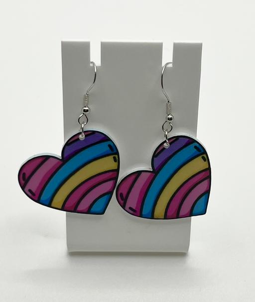 Buy & Sell Ward End Birmingham - Photos for Rainbow Heart Statement Earrings