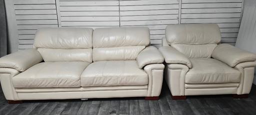 Buy & Sell Birmingham New Street Birmingham - Photos for Harvey's cream leather 3x1 sofas