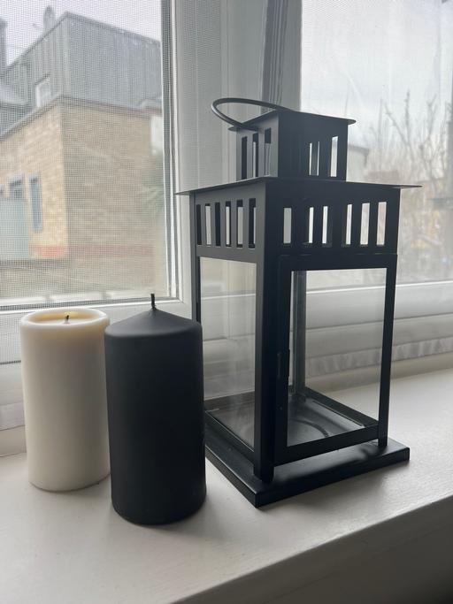 Buy & Sell Westferry East London - Photos for Black Metal Candle Lantern - Decorative