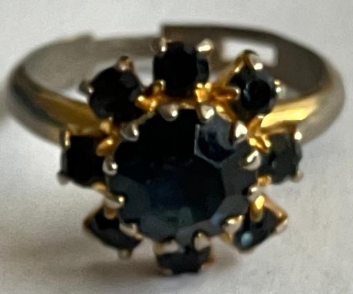 Buy & Sell Yeovil Somerset - Photos for gold enamel & blue sapphire cluster ring