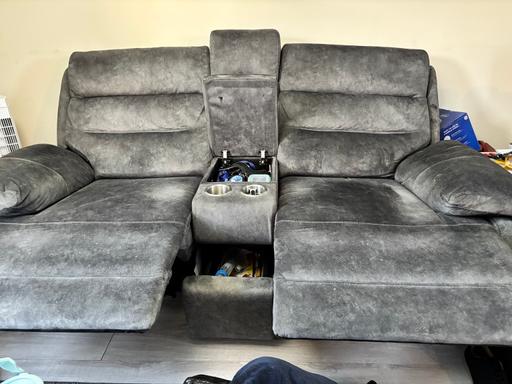 Buy & Sell Birstall Leicester - Photos for Electric reclining sofa armchair & footstool
