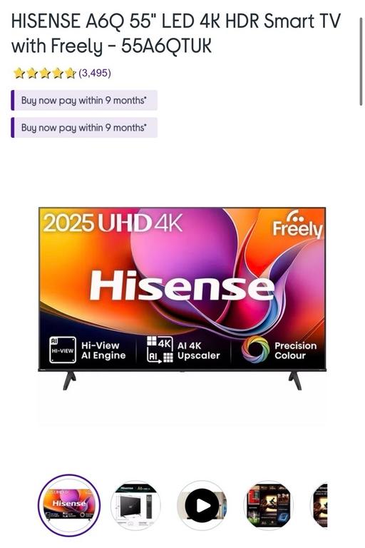 Buy & Sell Craigentinny Edinburgh - Photos for Hisense 55in TV with Mount (+ standing legs)