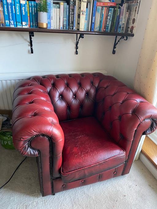 Buy & Sell Woodford Green Redbridge - Photos for Chesterfield chair in red Oxblood leather
