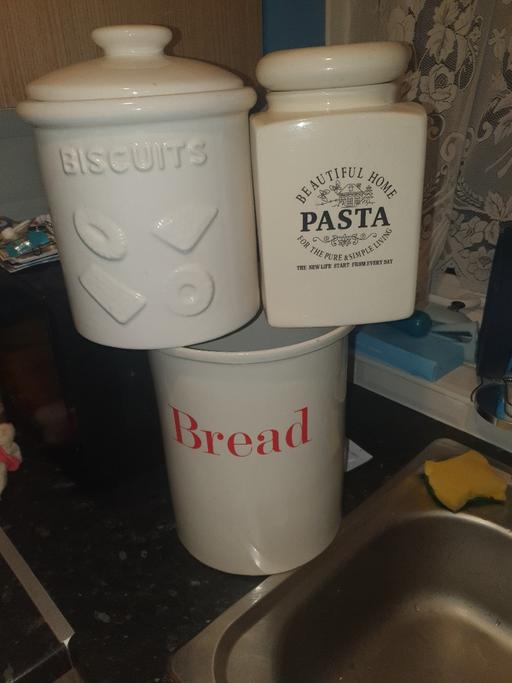 Buy & Sell Gornal Wood Dudley - Photos for Cream Ceramic Pots - Biscuits, Bread & Pasta