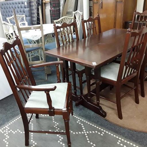 Buy & Sell Saint Pauls Trading Estate Tameside - Photos for Solid mahogany veneer dining table 6 chairs