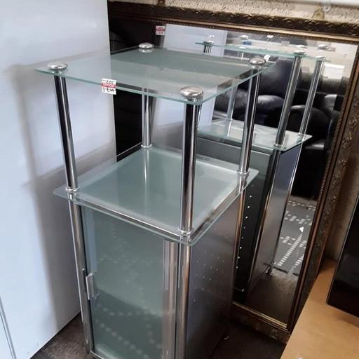 Buy & Sell Saint Pauls Trading Estate Tameside - Photos for Frosted glass/chrome shelf unit stand