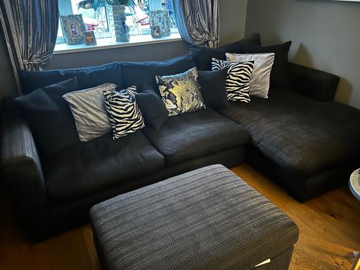 Buy & Sell Buckhurst Hill Epping Forest - Photos for Rustic Black sofa with chaise