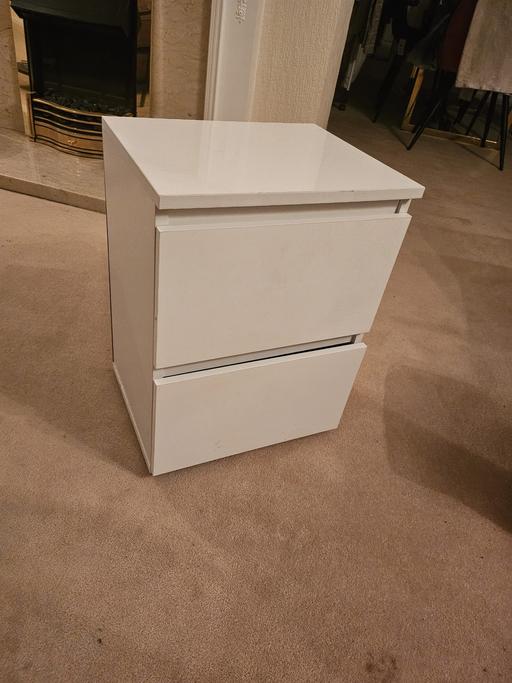 Buy & Sell Catherine-De-Barnes Solihull - Photos for Gloss white side table 2 draws