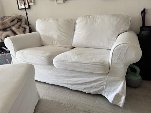 Buy & Sell Selhurst South East London - Photos for Ikea two seats sofa with footstool