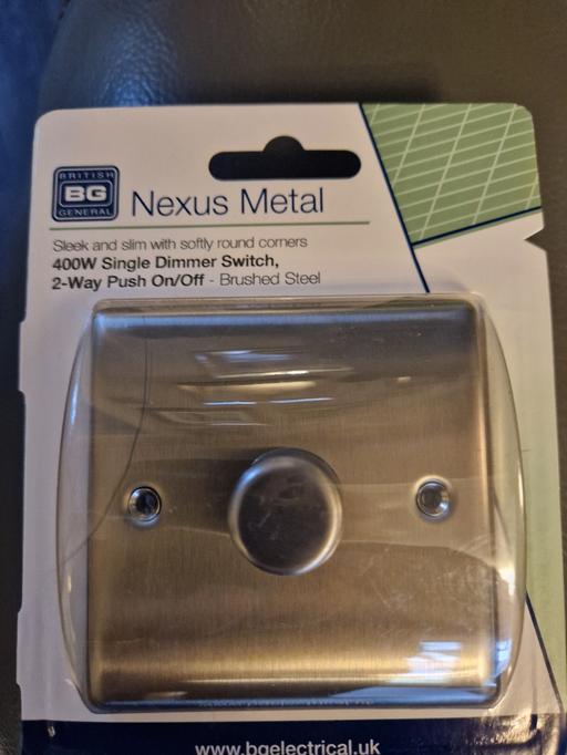 Buy & Sell Scholes Rotherham - Photos for New brushed steel 400 wt dimmer switch