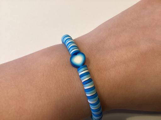 Buy & Sell Raskelf North Yorkshire - Photos for Clay bead bracelet (blue and white)