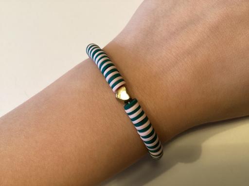 Buy & Sell Raskelf North Yorkshire - Photos for Clay bead bracelet (green and pink)