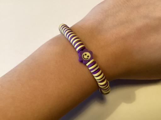 Buy & Sell Raskelf North Yorkshire - Photos for Clay bead bracelet(purple and yellow)