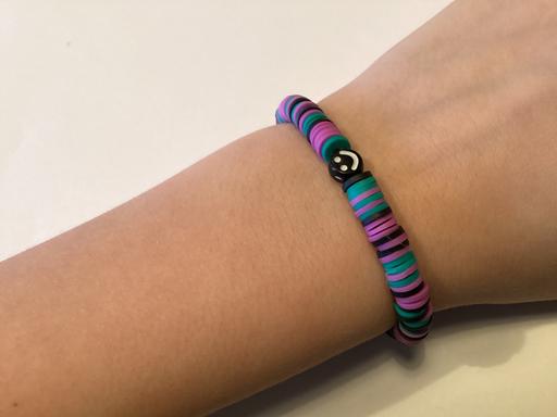 Buy & Sell Raskelf North Yorkshire - Photos for Clay bead bracelet(black,purple and turquoise