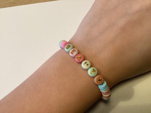 Buy & Sell Raskelf North Yorkshire - Photos for Clay bead bracelet (pink,blue and yellow)