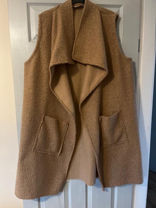 Buy & Sell Cadeby Doncaster - Photos for Long gilet Italian style size 20/22 brown